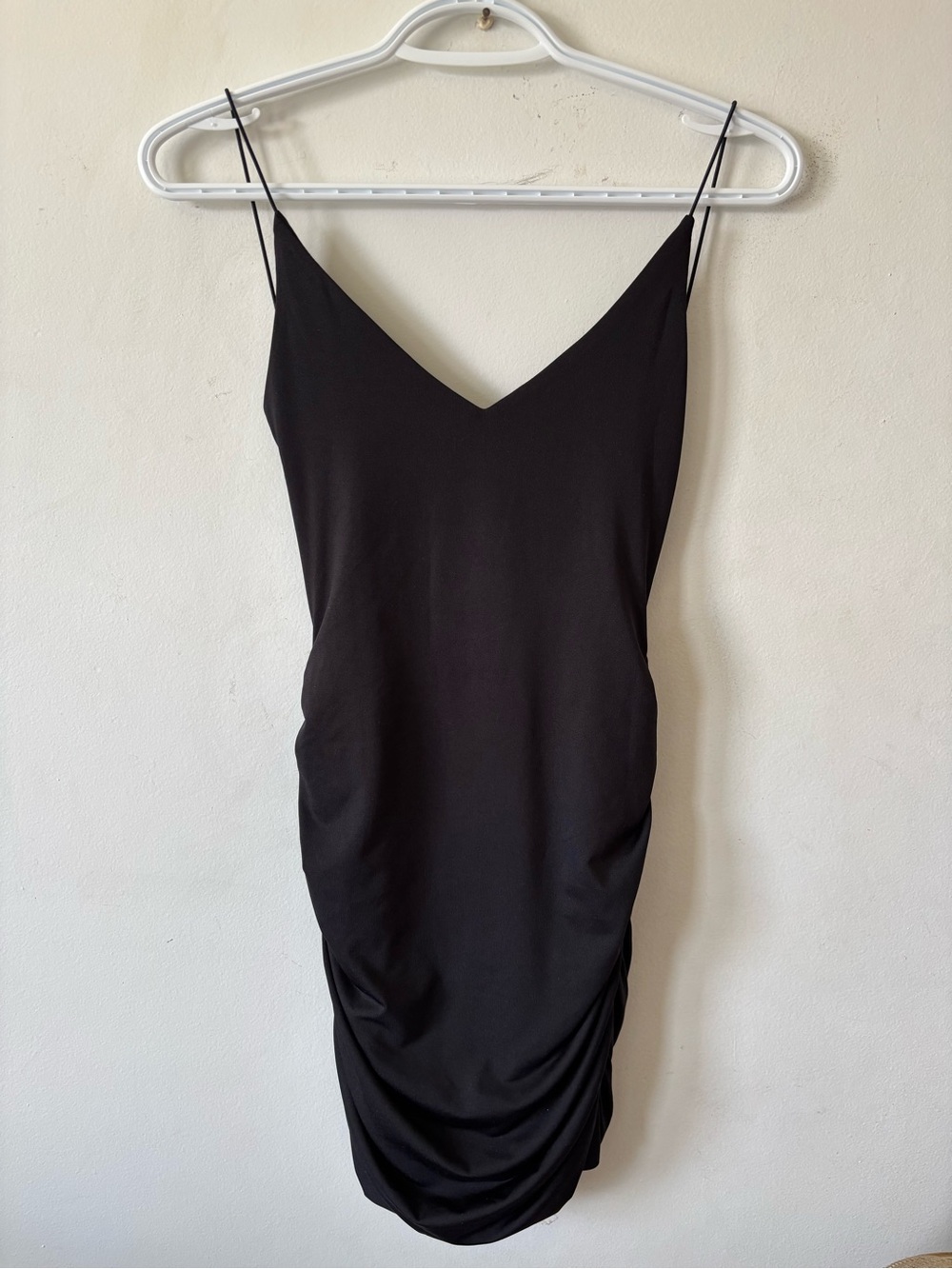 Princess Polly Black Ruched Slip Dress